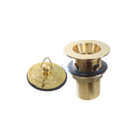 Over Flow Plug & Waste W/ Brass Deluxe Plug 32mm X 80mm Brass Gp