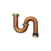 Elson Copper S Trap 40mm Copper Finish Easy Fix