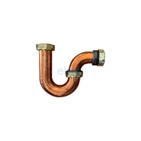 Elson Copper P Trap 40mm Copper Finish Easy Fix