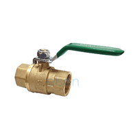  Elson Ball Valve 722 Series Dual Approved Dr Brs L/H F/F Rp1 Green Hndl