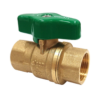  Elson Ball Valve 722 Series Dual Approved Dr Brs T/H F/F Rp3/4 Green Hndl