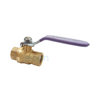  Elson Ball Valve 722 Series Dr Brs Recycled Water L/H F/F Rp1/2 Lilac Hndl