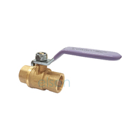  Elson Ball Valve 722 Series Dr Brs Recycled Water L/H F/F Rp3/4 Lilac Hndl 