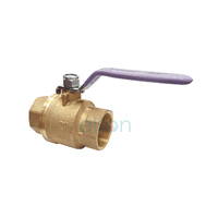  Elson Ball Valve 722 Series Dr Brs Recycled Water L/H F/F Rp2 Lilac Hndl