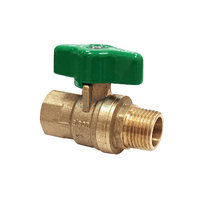  Elson Ball Valve 728 Series Dual Approved Dr Brs T/H M/F R1/2 X Rp1/2 Green Hndl