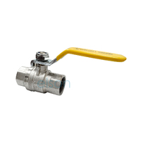  Elson Ball Valve 732 Series Dual Approved Dr Brs L/H F/F Rp3/4 Yellow Hndl