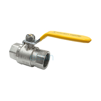  Elson Ball Valve 732 Series Dual Approved Dr Brs L/H F/F Rp1 Yellow Hndl