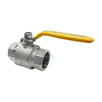  Elson Ball Valve 732 Series Dual Approved Dr Brs L/H F/F Rp1 1/2 Yellow Hndl