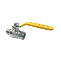  Elson Ball Valve 733 Series Dual Approved Dr Brs L/H M/F R1/2 X Rp1/2 Yellow Hndl