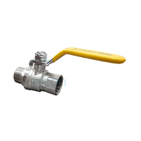  Elson Ball Valve 733 Series Dual Approved Dr Brs L/H M/F R3/4 X Rp3/4 Yellow Hndl