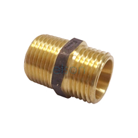 Nipple Hex R1/2Xg1/2B(15mmmi) Brs R Thread/24°Cone Seal