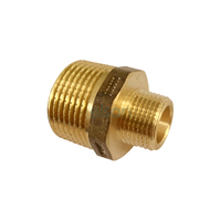 Nipple Red. Hexagon 20mmx10mm Brass