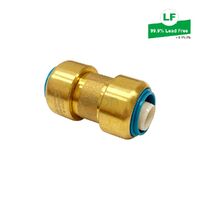 Eps Lf Push-Fit No.1 Straight Coupling Lf Dr Brass 20mm