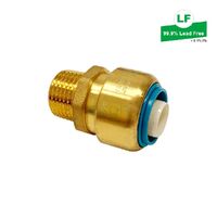 Eps Lf Push-Fit No.3 Straight Connector Lf Dr Brass 20mm X R1/2 Mi