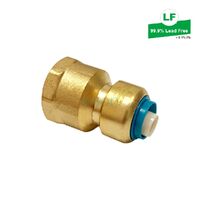 Eps Lf Push-Fit No.2 Straight Connector Lf Dr Brass 16mm X Rp3/4 Fi