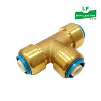 Eps Lf Push-Fit No.24 Tee Lf Dr Brass 20mm