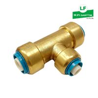 Eps Lf Push-Fit No.25 Tee Reduced Centre Lf Dr Brass 25X25X20mm Centre