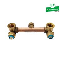 Eps Lf Push-Fit Shower Assy R/A Lf Dr Brass 150mm (Floor Entry)