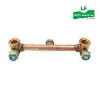 Eps Lf Push-Fit Shower Assy R/A Lf Dr Brass 200mm (Floor Entry)