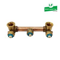 Eps Lf Push-Fit Shower Assy R/A Barbs Up Lf Dr Brass 150mm (Top Entry)