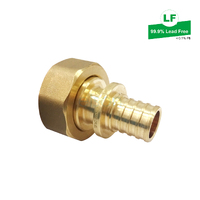 Elson Lf Union Ball Valve Adaptor Lf Dr Brass 20mm Pull-On Pex