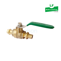 Elson Lf Press To Bushpex Pull-On Pex Ball Valve Lf Dr Brass L/H 16mm