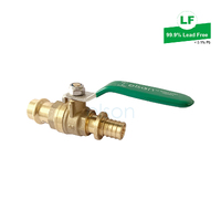 Elson Lf Press To Bushpex Pull-On Pex Ball Valve Lf Dr Brass L/H 20mm