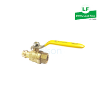 Elson Lf Press Gas Ball Valve Lf Dr Brass L/H DN20 X Rp3/4 Fi