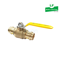 Elson Lf Press Gas Ball Valve Lf Dr Brass L/H DN25 