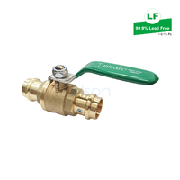 Elson Lf Press Water Ball Valve Lf Dr Brass L/H DN32