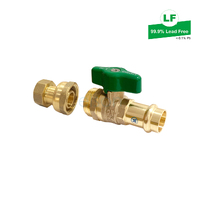 Elson Lf Water Union Ball Valve Lf Dr Brass G3/4 Fi To DN15 Press