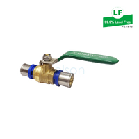 Elson Lf Bushpex Crimp-On Ball Valve Lf Dr Brass L/H 20mm W