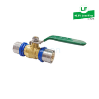 Elson Lf Bushpex Crimp-On Ball Valve Lf Dr Brass L/H 25mm W