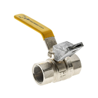 15mm FI X FI AGA Approved Ball Valve Lever Handle Lockable 