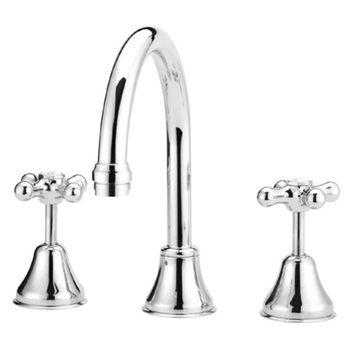 JULZ QUARTER GOOSENECK SINK SET SWIVEL WELS 4 STAR C/P 