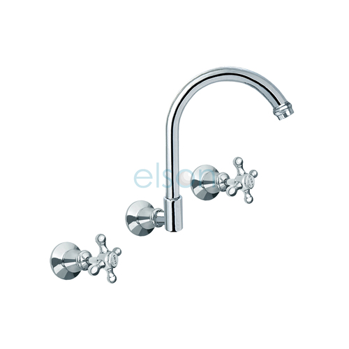 Kingsman Wall Sink Set Chrome 3Star