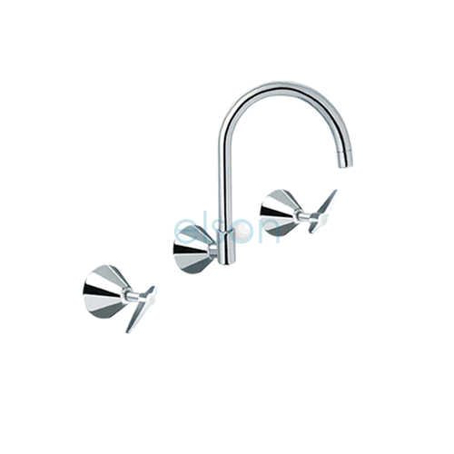 Henty Lever Wall Sink Set Cp 3 Star