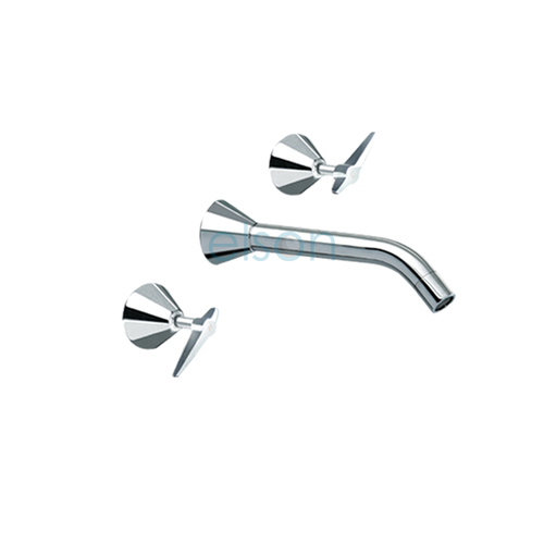 Henty Lever Wall Spa Set Chrome