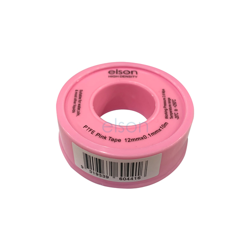 Elson Ptfe Tape Pink Water & Gas 12mmx0.1mmx10M