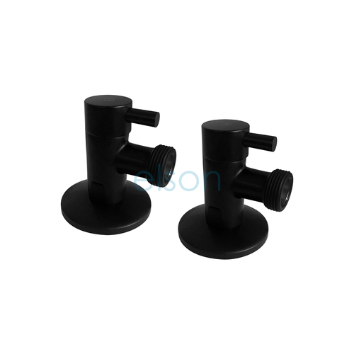 Elson Designer Washing Machine Stops (Pair) Black 