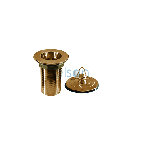 Plug & Waste W/ Brass Deluxe Plug 40mm X 80mm Brass Gp