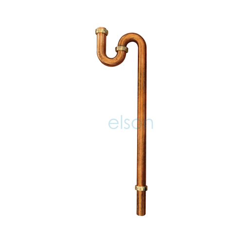 Elson Copper S Trap 40mmx750mm Copper Finish Loose Nut