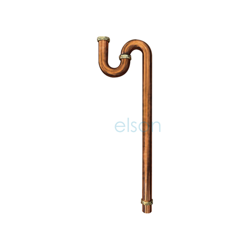 Elson Copper S Trap 50mmx750mm Copper Finish Loose Nut