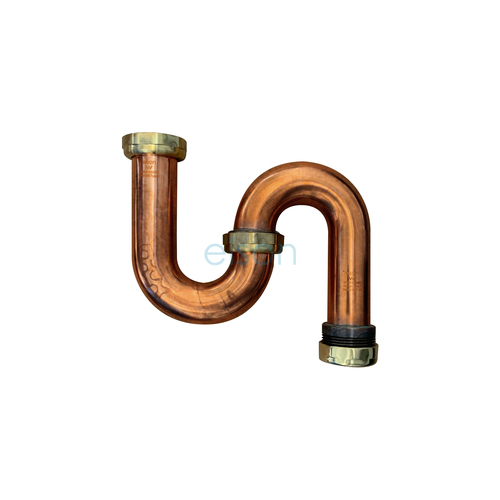 Elson Copper S Trap 40mm Copper Finish Easy Fix