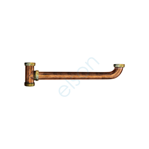 Elson Copper Double Bowl Connector Copper Finish 50mmx600mm