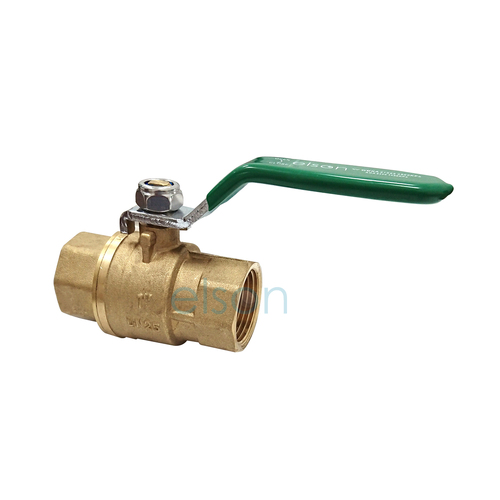  Elson Ball Valve 722 Series Dual Approved Dr Brs L/H F/F Rp1 Green Hndl