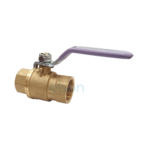  Elson Ball Valve 722 Series Dr Brs Recycled Water L/H F/F Rp1 Lilac Hndl