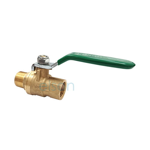  Elson Ball Valve 728 Series Dual Approved Dr Brs L/H M/F R1/2 X Rp1/2 Green Hndl