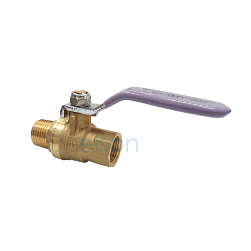  Elson Ball Valve 728 Series Dr Brs Recycled Water L/H M/F R1/2 X Rp1/2 Lilac Hndl