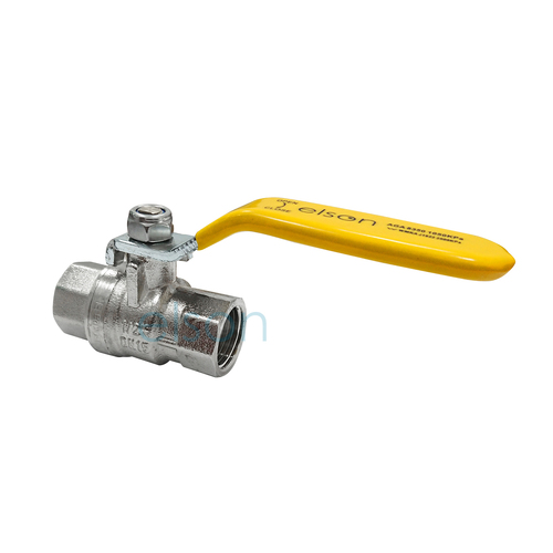  Elson Ball Valve 732 Series Dual Approved Dr Brs L/H F/F Rp1/2 Yellow Hndl